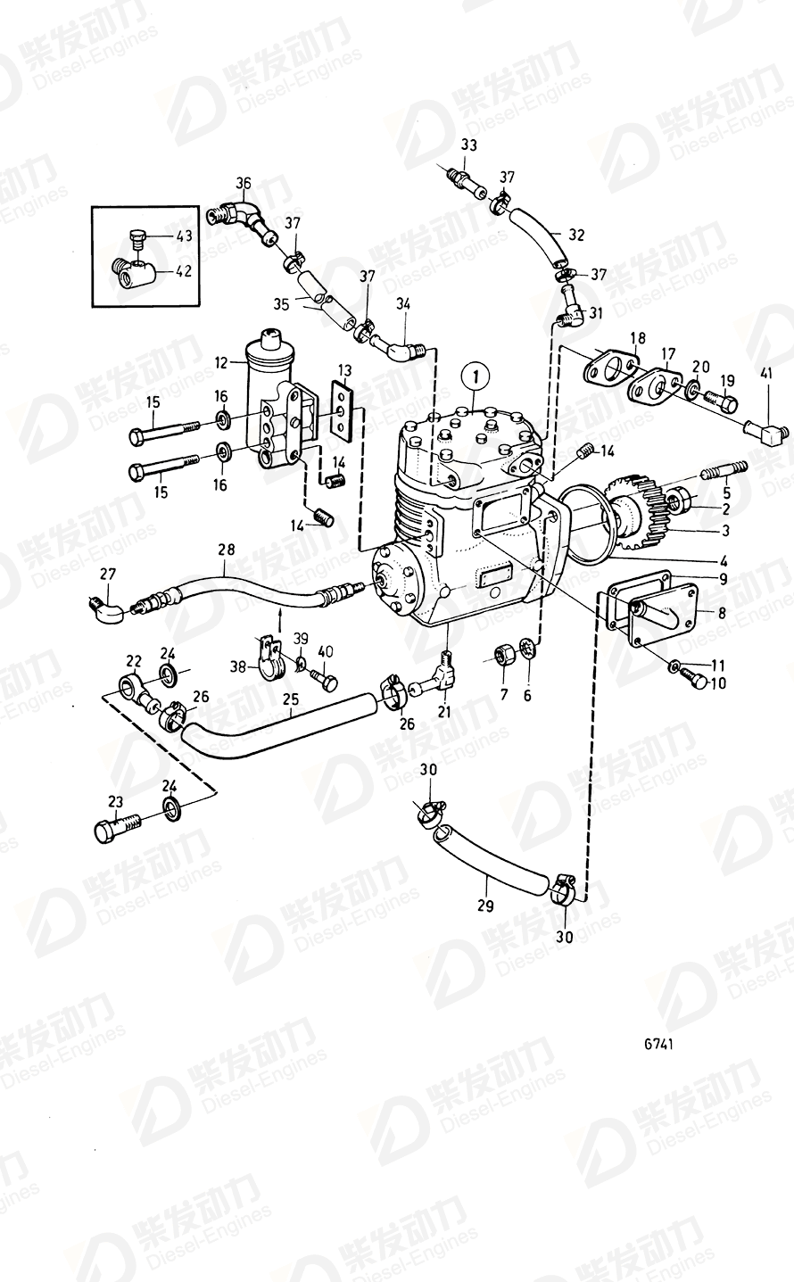 VOLVO Air inlet 1593444 Drawing